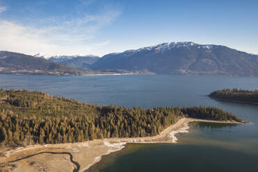 Aerial view of Harrison Lake, British Columbia, Canada. - CAVF65932