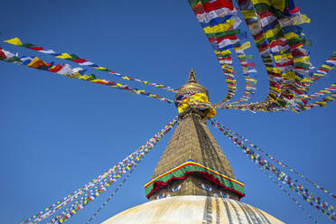 Boudhanath Stupa, eine buddhistische Kultstätte in Kathmandu, Nepal. - CAVF66400