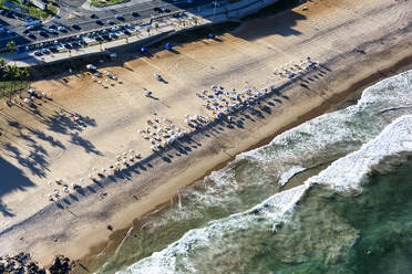 High angle view of people enjoying at beach on sunny day - CAVF66829