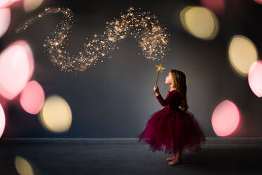 Magical composite of young girl in fairy fancy dress outfit - CAVF66840