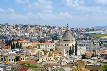 Verkündigungsbasilika, Ansicht von Nazareth, Israel. - CAVF66907