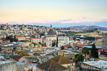 Basilica of the Annunciation, view of Nazareth, Israel. - CAVF66908