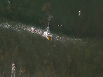 Aerial view of surfers - CAVF66998