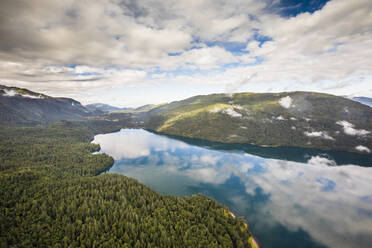 Aerial view of Cultus Lake, British Columbia - CAVF67603