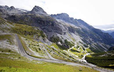 WInding road, Stelvio Pass, Trentino-Alto Adige, Italy - GIOF07432