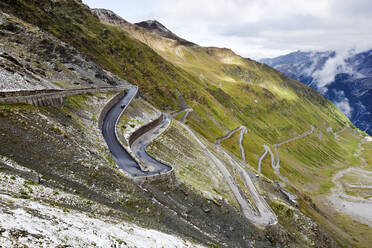 WInding road, Stelvio Pass, Trentino-Alto Adige, Italy - GIOF07438