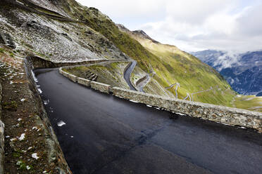 WInding road, Stelvio Pass, Trentino-Alto Adige, Italy - GIOF07439