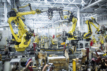 Industrial robots in a car factory - WESTF24294