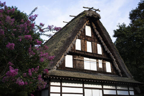 Japan, Takayama, Traditionelles Haus im Volksdorf Hida - ABZF02754