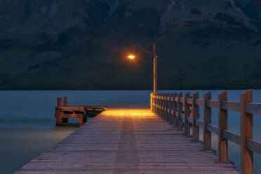 Pier am Abend, Glenorchy, Südinsel, Neuseeland - SMAF01658