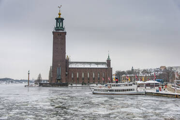 Stadshuset in winter, Stockholm, Sweden - RUNF03387