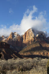 Blick auf den Zion National Park gegen den Himmel - CAVF68426