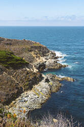 USA, California, Pacific Coast with clear line of horizon in background - GIOF07656