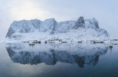 Epic Reflections right after a gnarly snow storm in lofoten islands - CAVF68699