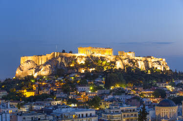 Abend, Parthenon, Akropolis, UNESCO-Weltkulturerbe, Athen, Griechenland, Europa - RHPLF12766