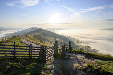 Hope Valley with cloud inversion, The Peak District National Park, Derbyshire, England, United Kingdom, Europe - RHPLF12922