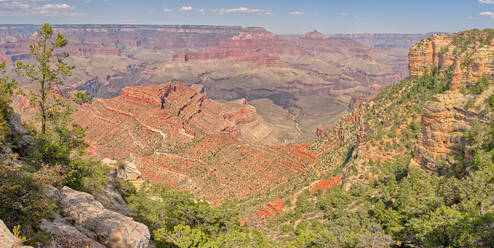 Blick auf den Grand Canyon westlich des Shoshone Point (rechts oben) am Südrand, Grand Canyon National Park, UNESCO-Weltkulturerbe, Arizona, Vereinigte Staaten von Amerika, Nordamerika - RHPLF12944