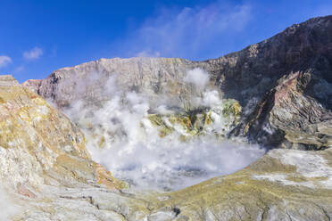 Neuseeland, Nordinsel, Whakatane, Aktive Fumarole der Weißen Insel (Whakaari) - FOF11130