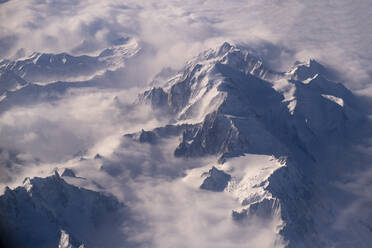 Aerial view of Mont Blanc and Graian Alps - LOMF00908