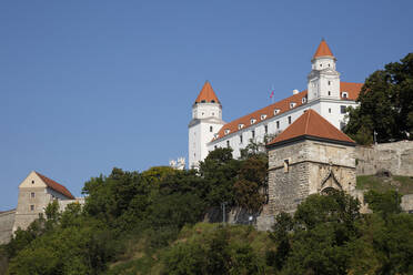 Slowakei, Bratislava,Blick auf die Burg von Bratislava - WIF04087