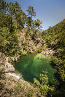 Waterfall and pool, Ruisseau de Polischellu, Corse-du-Sud, Corsica, France - MSUF00011