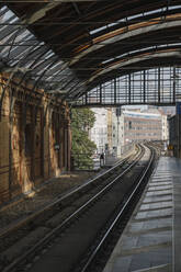 Railway tracks of a metro line, Berlin, Germany - AHSF01409