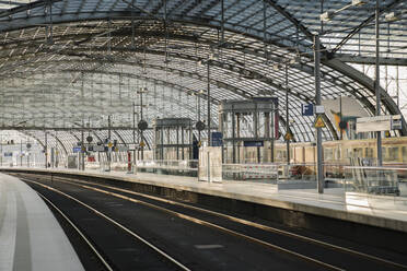 Construction site on platform at central station, Berlin, Germany - AHSF01584