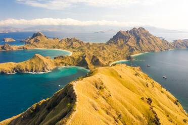 Aerial view of Padar island complex, Indonesia. - AAEF05814