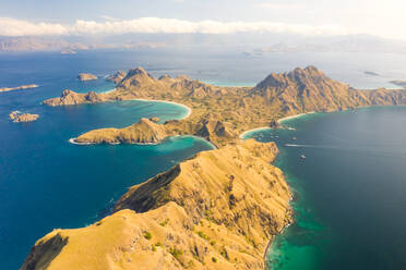 Aerial view of Padar island complex, Indonesia. - AAEF05815