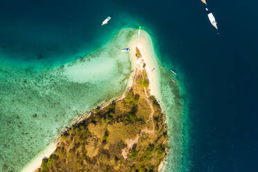 Aerial view of Kelor island at Komodo National Park, Indonesia. - AAEF05819