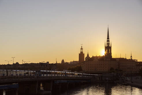 Stockholm buildings at sunset, Sweden - JOHF04734