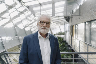 Portrait of a senior businessman in a modern office building - JOSF03976