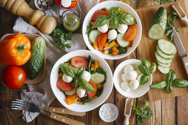 High angle view of food on table - CAVF70410