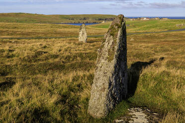 The Giant's Stones, Stehende Steine, Hamnavoe, Eshaness, Northmavine, Festland, Shetlandinseln, Schottland, Vereinigtes Königreich, Europa - RHPLF13018