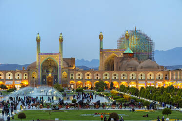 Masjed-e Imam Moschee bei Sonnenuntergang, Maydam-e Iman Platz, UNESCO Weltkulturerbe, Isfahan, Iran, Naher Osten - RHPLF13271