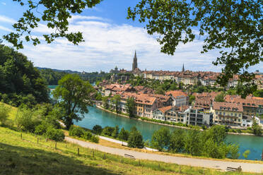 Gebäude des alten Schwarzen Quartiers am Ufer der Aare, Bern, Kanton Bern, Schweiz, Europa - RHPLF13304