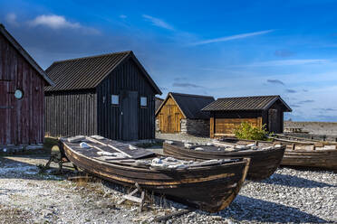 Wooden houses on sea coast - JOHF04972