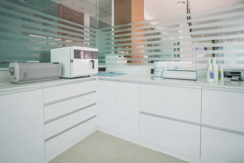 Interior of modern dental clinic, Spain stock photo