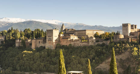 Spanien, Andalusien, Granada, Blick auf die Alhambra - FCF01857