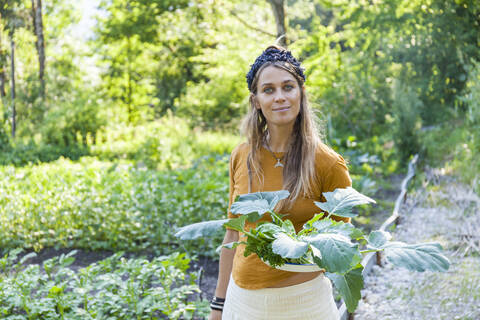 Woman gardening stock photo