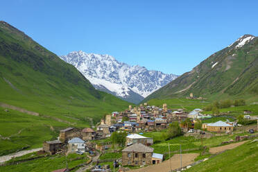 Chvibiani and Zhibiani villages, Ushguli, Samegrelo-Zemo Svaneti region, Georgia - CAVF71547