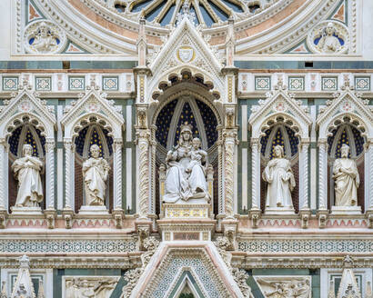 Fassade des Doms von Florenz (Duomo di Firenze), Florenz (Firenze), Toskana, Italien - CAVF72206