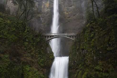 Blick auf die Benson Bridge und die Multnomah Falls - CAVF72316