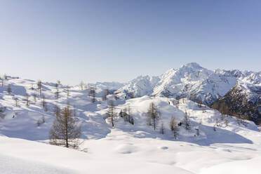 Berglandschaft mit Neuschnee, Valmalenco, Italien - MRAF00470