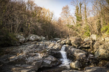 Fluss in der Nähe des Felsengebiets Varazze, Alpicella, Ligurien, Italien - MSUF00093