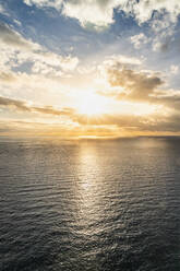 Mediterranean Sea at sunset near Vernazza, Liguria, Italy - MSUF00106