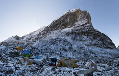 Swiss Camp, Chonbarden Glacier, Dhaulagiri Circuit Trek, Himalaya, Nepal - ALRF01637
