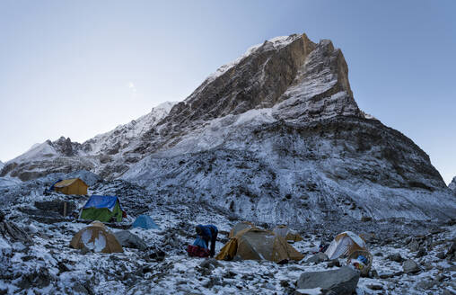 Swiss Camp, Chonbarden Gletscher, Dhaulagiri Circuit Trek, Himalaya, Nepal - ALRF01637
