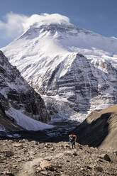 Chonbarden-Gletscher, Französischer Pass, Dhaulagiri, Dhaulagiri Circuit Trek, Himalaya, Nepal - ALRF01659