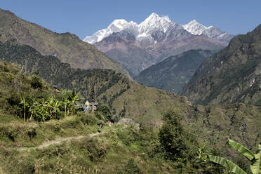 Dobang mit Dhaulagiri I, Dhaulagiri Circuit Trek, Himalaya, Nepal - ALRF01695